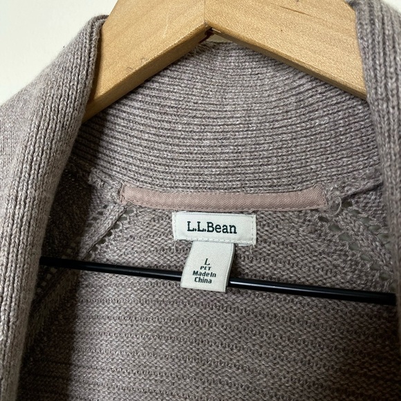 LL Bean Ribbed Cardigan Sweater 100% Cotton - Picture 6 of 8
